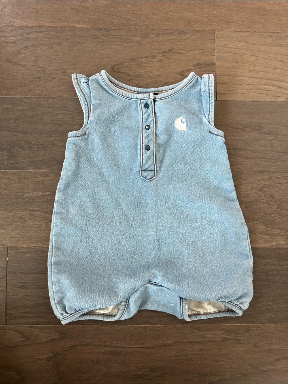 Carhartt Light Blue Sleeveless Baby Romper